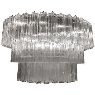 OVAL TRANSPARENT “TRONCHI” MURANO GLASS CHANDELIER by SimoEng