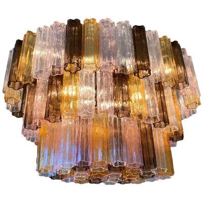 OVAL MULTICOLOR “TRONCHI” MURANO GLASS CHANDELIER by SimoEng