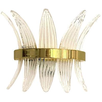 RING “PALMETTE” MURANO GLASS WALL SCONCE