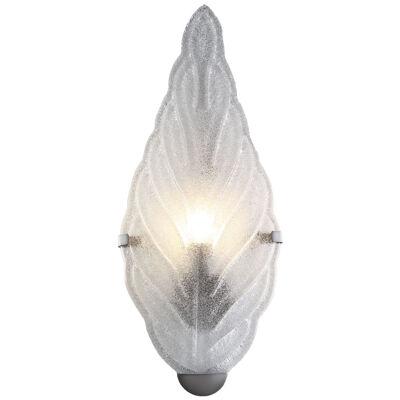 CLEAR GRANIGLIA “LEAF” MURANO GLASS WALL SCONCE by SimoEng