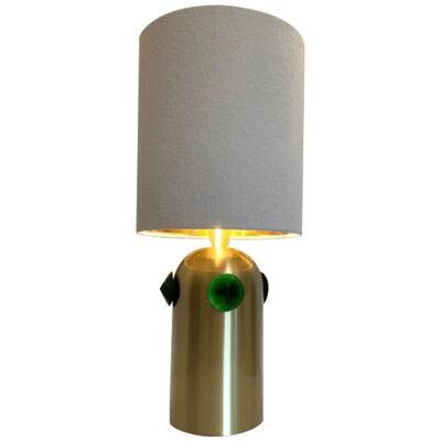 Contemporary Green Studs Murano Glass Table Lamp