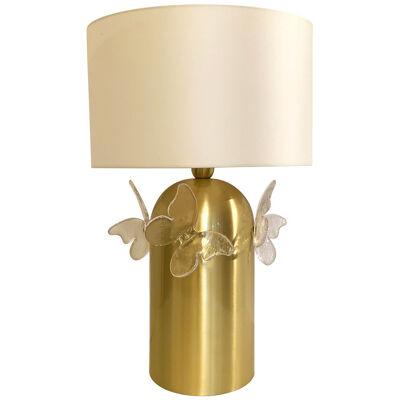 Contemporary butterfly Murano glass table lamp