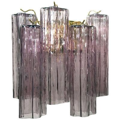 VIOLET “TRONCHI” MURANO GLASS WALL SCONCE-1L