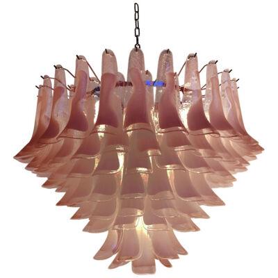 WHITE AND PINK “SELLE” MURANO GLASS CHANDELIER D90