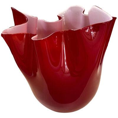 Impressive vase murano glass vase multicolors like venini ercole barovier style 