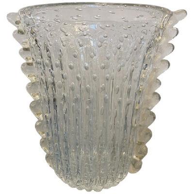 Contemporary Handmade Multicolors Murano Glass Style Vase