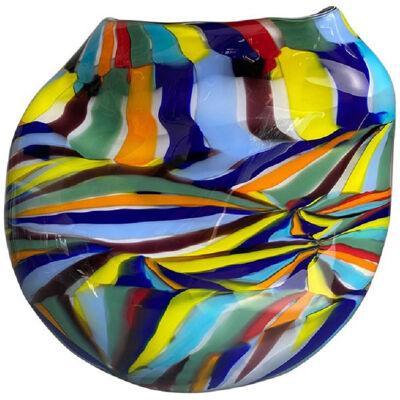 Modern Multicolored Vase in Murano Glass