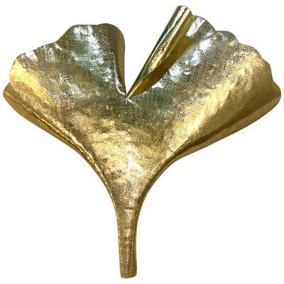 Contemporary Italian Brass Leaf Wall Sconce by Simoeng