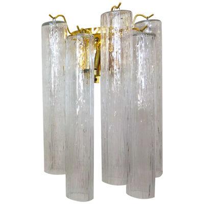 CLEAR “CILINDRI” MURANO GLASS WALL SCONCE-1L by SimoEng
