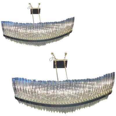 Luxury "Triedro" Sail Chandelier , lot of 2 or a pair of chandeliers