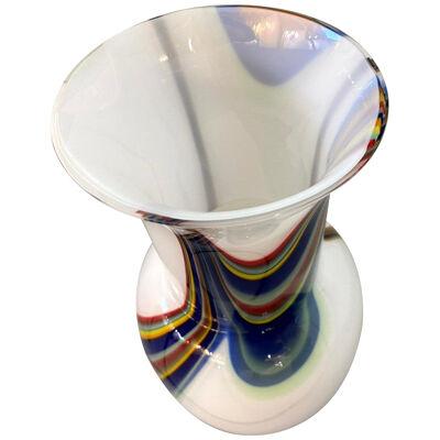 Contemporany Vase Murrine in Murano Glass With Multicolored like venini style