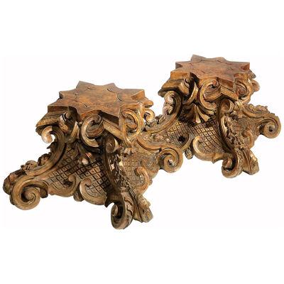 ITALIAN CARVED WOOD BASES