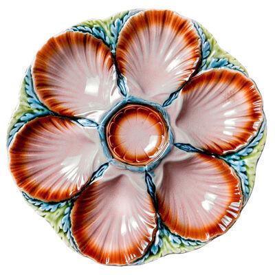 FRENCH MAJOLICA OYSTER PLATES