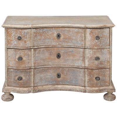 18th c. German Baroque Commode in Original Patina with Arbalette Shaped Front