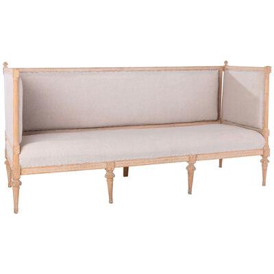 19th c. Swedish Gustavian Style Sofa Bench in Original Patina