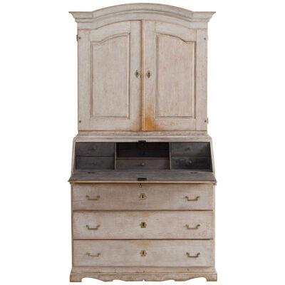 18th c. Swedish Early Gustavian Secretary with Library
