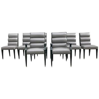 Set of Eight Vallois Dining Chairs by Artistic Frame