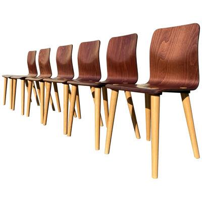 Set of Six Malmo Dining Chairs by Michal Riabic for Ton, Bentwood