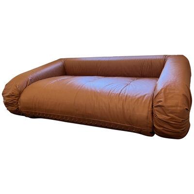 Anfibio Sofa Bed In Cognac Leather By Alessandro Becchi For Giovannetti