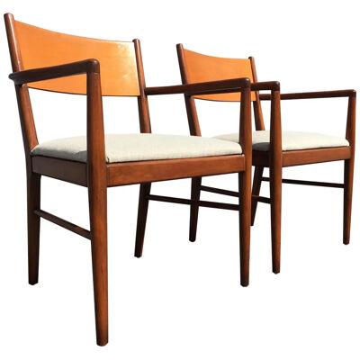 Pair of Mid-Century Modern Armchairs in the Style of Finn Juhl
