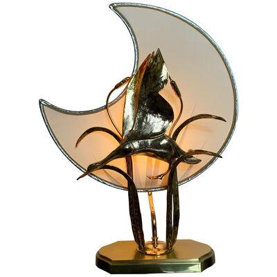 Lanciotto Galeotti Goose and Moon Table Lamp