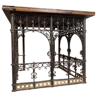 18th Century Hand Forged Wrought Iron Pulpit Re-Imagined as a Centre Table