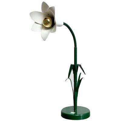 Bliss 1980's White Lily Table Lamp