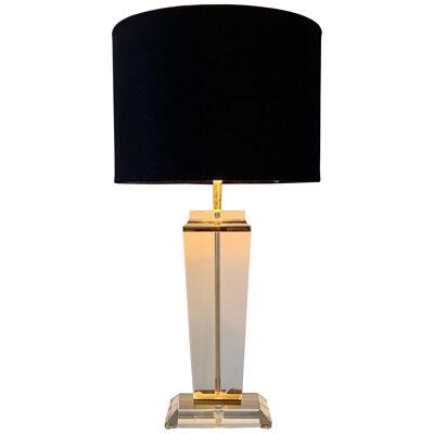 Mid Century French Lucite Table Lamp