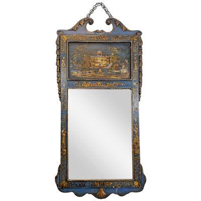 Queen Anne Lacquered Carved Wood Chinoiserie Mirror 1700