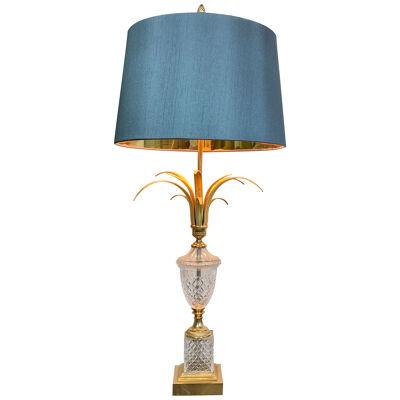 S A Boulanger Crystal Glass Table Lamp