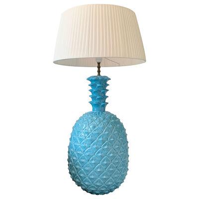 Exceptional Italian Ceramic Pineapple Lamp of Huge Proportions 1960's