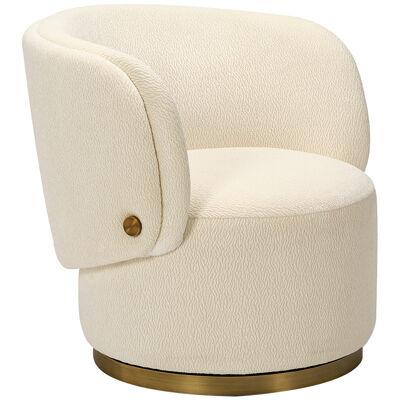 Louise Armchair with Brass Detail by Salma Furniture