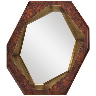 Olivier Mirror with Aged Brass Accents by Salma Furniture