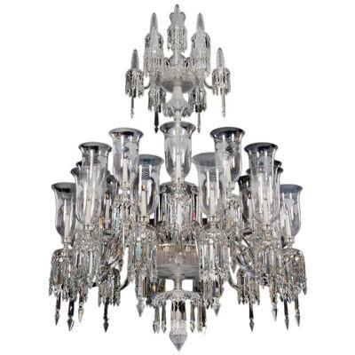 Exceptional large Victorian Engraved Period Crystal Chandelier