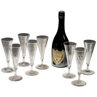 A Set of Eight Champagne Flutes