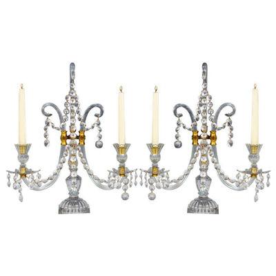 Important Pair of English George III Period Candelabra by Lafount