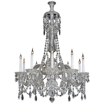 Fine Quality Victorian Ten-Light Cut Glass Chandelier by Perry & Co.