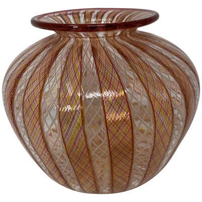Vintage Filligrana Murano Glass Vase