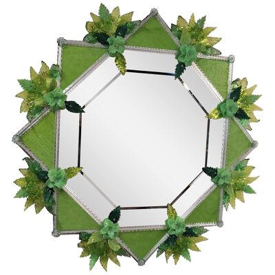 "Verde" Venetian Handmade Mirror by Fratelli Tosi