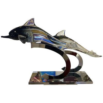 Twin Dolphins by Murano Glass Master Zanetti