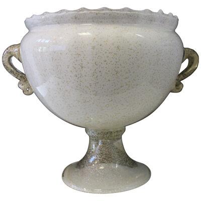 Late 20th Century Vintage Milk Glass Urn