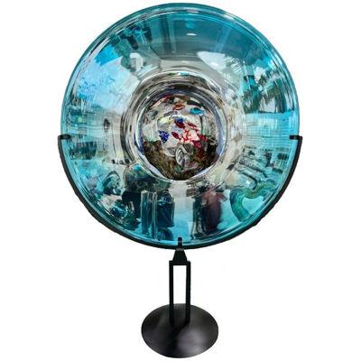 Murano Glass Aquarium Disc on Stand