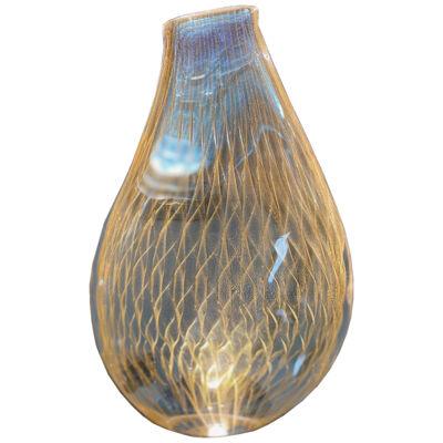 Golden Murano Vase by Cenedese
