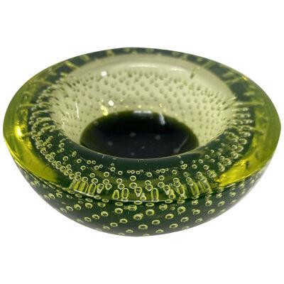 Uranium Glass Bowl made in Murano, Italy