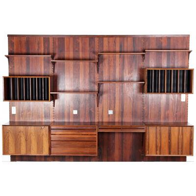 Cado Wall rosewood shelving unit by Poul Cadovious