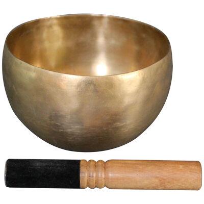 Large Hand-Hammered Brass Singing Bowl Nepal 1950s