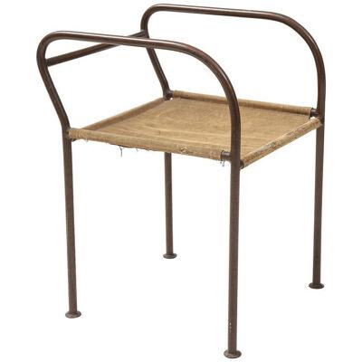 French Metal Modernist Chair / Stool, France, c. 1930