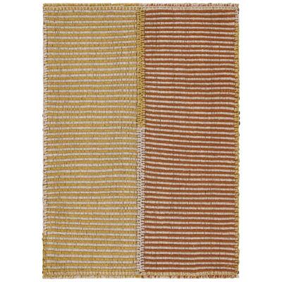 Rug & Kilim’s Contemporary Kilim in Orange and Gold with Beige-Brown