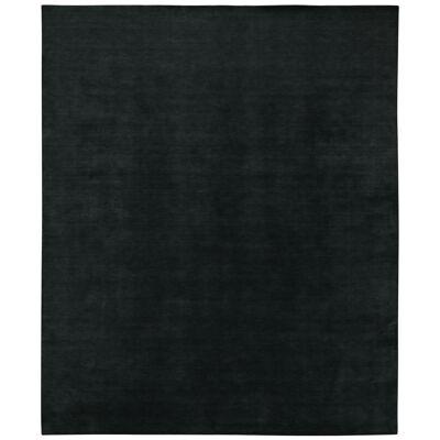 Rug & Kilim’s Contemporary rug in Solid Black and Dark Gray Undertones