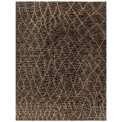 Moroccan Style Rug in Brown & off White Tribal Pattern by Rug & Kilim